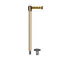 Montour Line Retractable Belt Removable Stanchion, 2ft Pol.Brass Post  9ft. Serv MX530R-PB-OUTOFYB-90